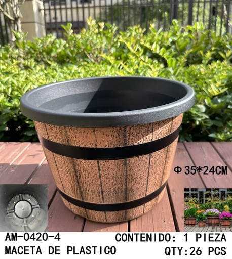 [AM-0420-4[26PZS/CAJA]] [AM-0420-4]MACETA DE PLASTICO 