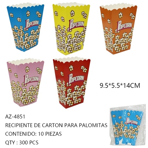 [AZ-4851[300PZS/CAJA]] [AZ-4851]RECIPIENTE DE CARTON PARA PALOMITAS 