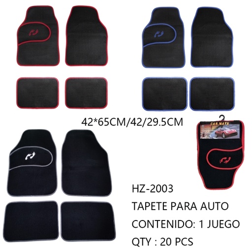 [HZ-2003[20PZS/CAJA]] [HZ-2003]TAPETE PARA AUTO 
