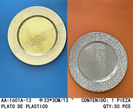 [AA-1601A-13[50PZS/CAJA]] [AA-1601A-13]PLATO DE PLASTICO 