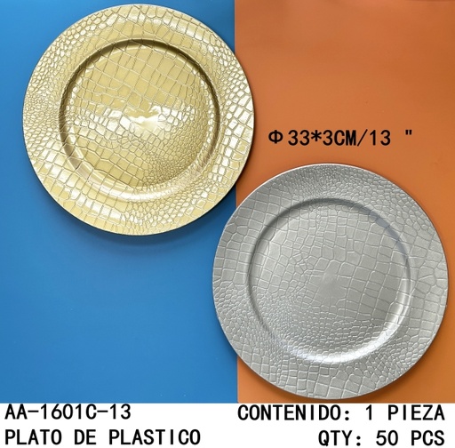 [AA-1601C-13[50PZS/CAJA]] [AA-1601C-13]PLATO DE PLASTICO 