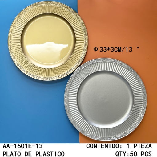 [AA-1601E-13[50PZS/CAJA]] [AA-1601E-13]PLATO DE PLASTICO 