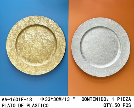 [AA-1601F-13[50PZS/CAJA]] [AA-1601F-13]PLATO DE PLASTICO 
