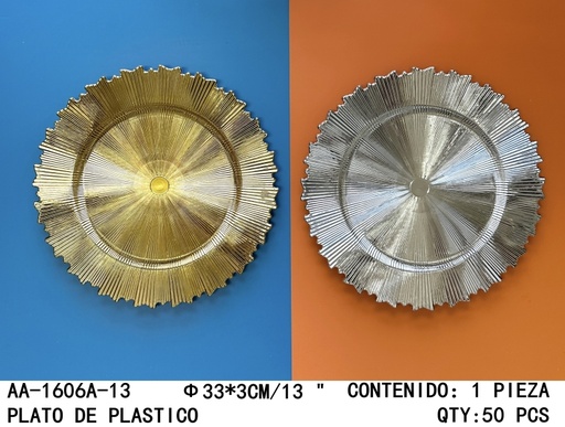 [AA-1606A-13[50PZS/CAJA]] [AA-1606A-13]PLATO DE PLASTICO 