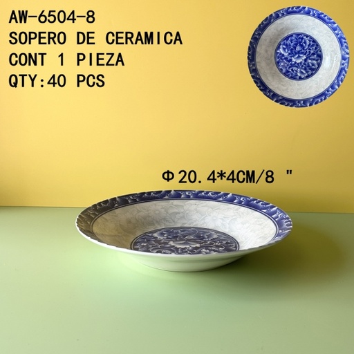 [AW-6504-8[40PZS/CAJA]] [AW-6504-8]SOPERO DE CERAMICA 