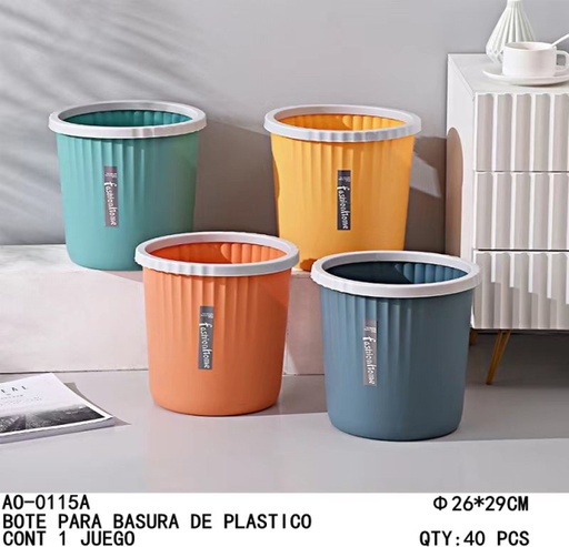 [AO-0115A[40PZS/CAJA]] [AO-0115A]BOTE PARA BASURA DE PLASTICO 