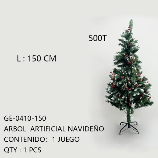 [GE-0410-150[1PZ/CAJA]] [GE-0410-150]ARBOL  ARTIFICIAL NAVIDEÑO 