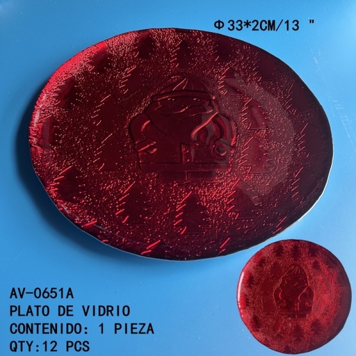 [AV-0651A[12PZS/CAJA]] [AV-0651A]PLATO DE VIDRIO 