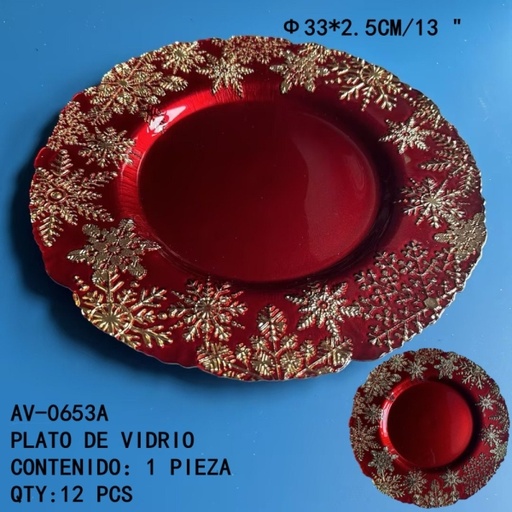 [AV-0653A[12PZS/CAJA]] [AV-0653A]PLATO DE VIDRIO 