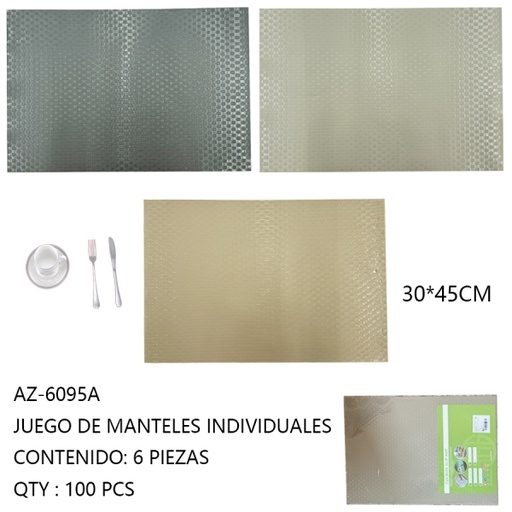 [AZ-6095A[100PZS/CAJA]] [AZ-6095A]JUEGO DE MANTELES INDIVIDUALES 