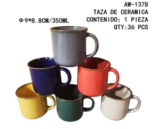 [AW-1378[36PZS/CAJA]] [AW-1378]TAZA DE CERAMICA 