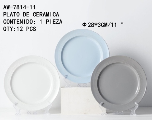 [AW-7814-11[12PZS/CAJA]] [AW-7814-11]PLATO DE CERAMICA 