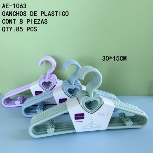 [AE-1063[85PZS/CAJA]] [AE-1063]GANCHOS DE PLASTICO 