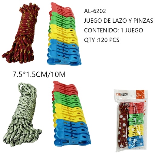 [AL-6202[120PZS/CAJA]] [AL-6202]JUEGO DE LAZO Y PINZAS 