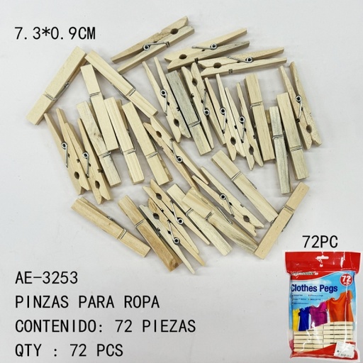 [AE-3253[72PZS/CAJA]] [AE-3253]PINZAS PARA ROPA 