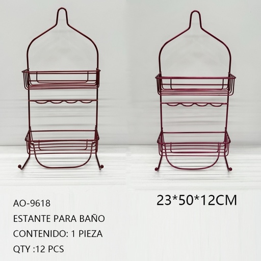 [AO-9618[12PZS/CAJA]] [AO-9618]ESTANTE PARA BAÑO 