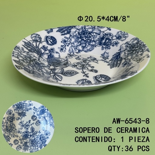 [AW-6543-8[36PZS/CAJA]] [AW-6543-8]SOPERO DE CERAMICA 
