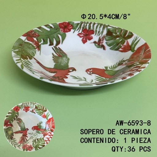 [AW-6593-8[36PZS/CAJA]] [AW-6593-8]SOPERO DE CERAMICA 
