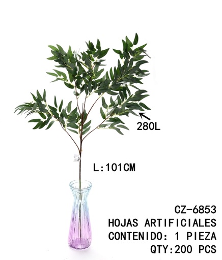 [CZ-6853[200PZS/CAJA]] [CZ-6853]HOJAS ARTIFICIALES 