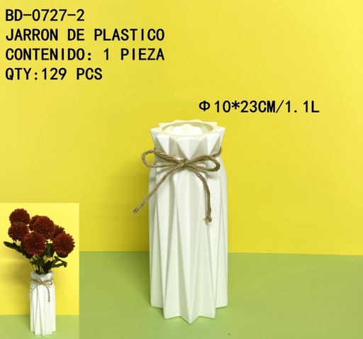 [BD-0727-2[129PZS/CAJA]] [BD-0727-2]JARRON DE PLASTICO 