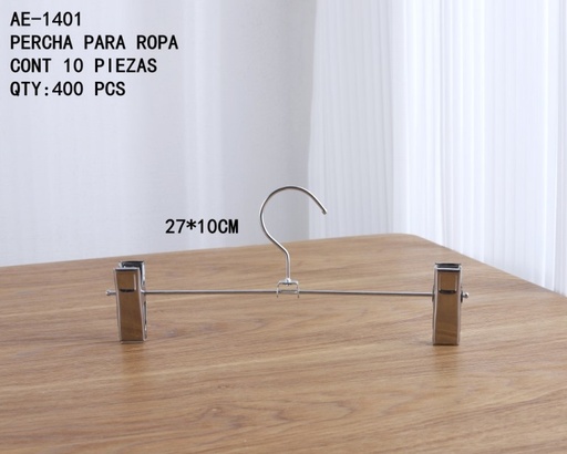 [AE-1401[400PZS/CAJA]] [AE-1401]PERCHA PARA ROPA 