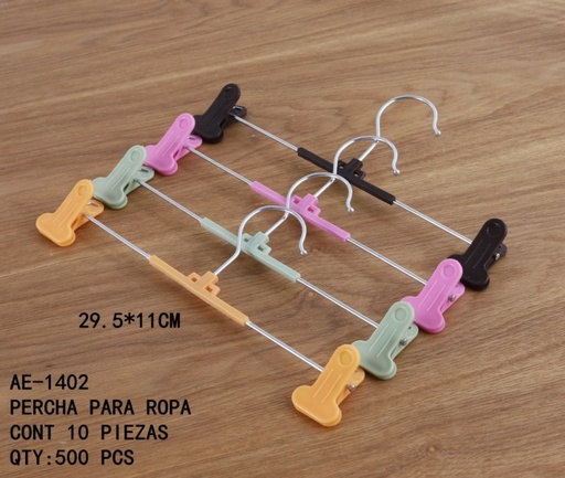 [AE-1402[500PZS/CAJA]] [AE-1402]PERCHA PARA ROPA 