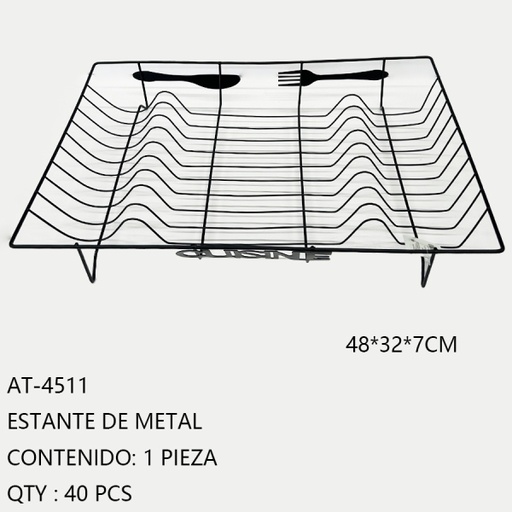 [AT-4511[40PZS/CAJA]] [AT-4511]ESTANTE DE METAL 