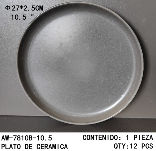 [AW-7810B-10.5[12PZS/CAJA]] [AW-7810B-10.5]PLATO DE CERAMICA 