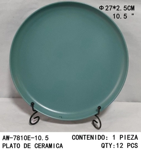 [AW-7810E-10.5[12PZS/CAJA]] [AW-7810E-10.5]PLATO DE CERAMICA 