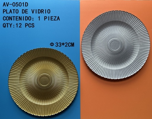 [AV-0501D[12PZS/CAJA]] [AV-0501D]PLATO DE VIDRIO 