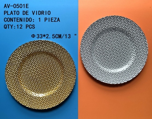 [AV-0501E[12PZS/CAJA]] [AV-0501E]PLATO DE VIDRIO 