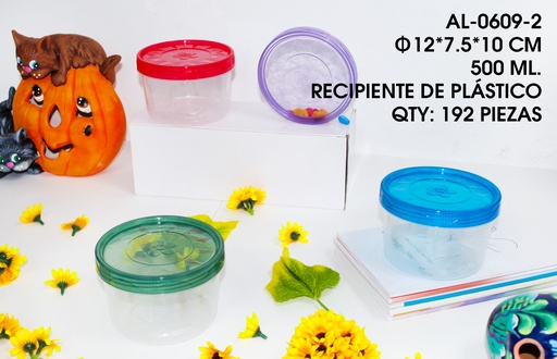 [AL-0609-2[192PZS/CAJA]] [AL-0609-2]RECIPIENTE CON TAPA DE PLASTICO 