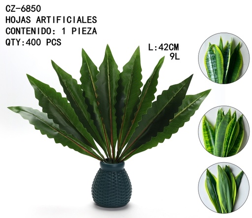 [CZ-6850[400PZS/CAJA]] [CZ-6850]HOJAS ARTIFICIALES 
