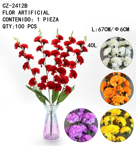 [CZ-2412B[100PZS/CAJA]] [CZ-2412B]FLOR ARTIFICIAL 