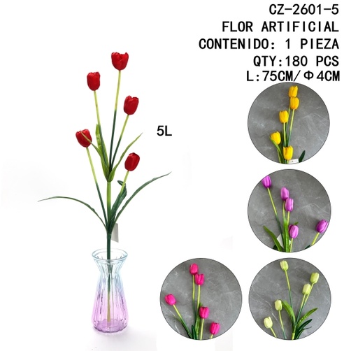 [CZ-2601-5[180PZS/CAJA]] [CZ-2601-5]FLOR ARTIFICIAL 