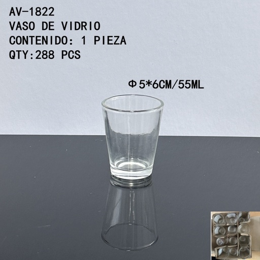 [AV-1822[288PZS/CAJA]] [AV-1822]VASO DE VIDRIO 