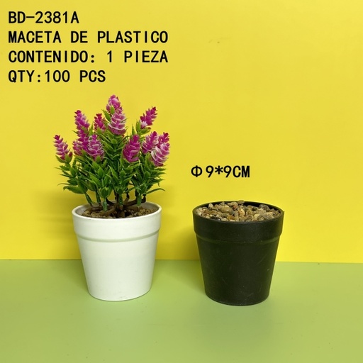[BD-2381A[100PZS/CAJA]] [BD-2381A]MACETA DE PLASTICO 