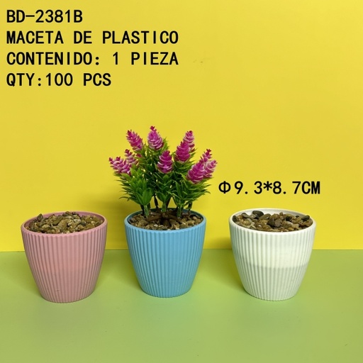 [BD-2381B[100PZS/CAJA]] [BD-2381B]MACETA DE PLASTICO 