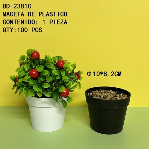 [BD-2381C[100PZS/CAJA]] [BD-2381C]MACETA DE PLASTICO 