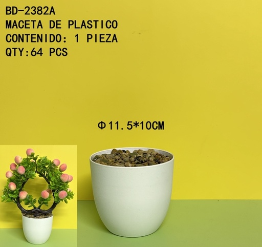 [BD-2382A[64PZS/CAJA]] [BD-2382A]MACETA DE PLASTICO 