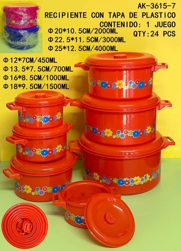 [AK-3615-7[24PZS/CAJA]] [AK-3615-7]RECIPIENTE CON TAPA DE PLASTICO 