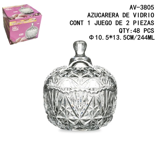 [AV-3805[48PZS/CAJA]] [AV-3805]AZUCARERA DE VIDRIO 