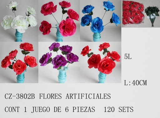 [CZ-3802B[120PZS/CAJA]] [CZ-3802B]FLORES ARTIFICIALES 