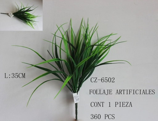 [CZ-6502[360PZS/CAJA]] [CZ-6502]HOJAS ARTIFICIALES DE PLASTICO 