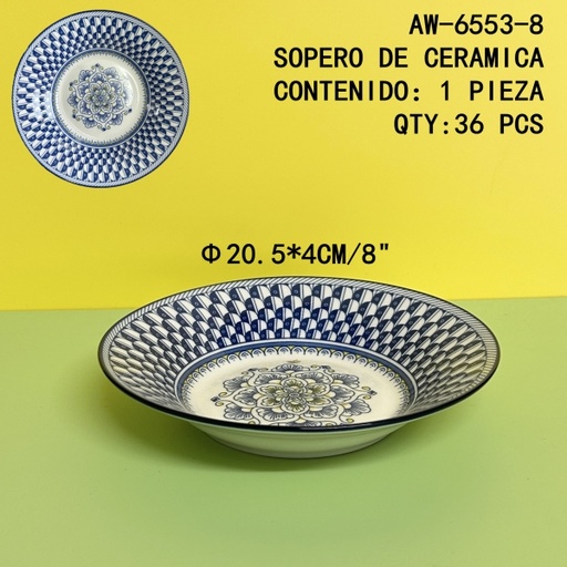 [AW-6553-8[36PZS/CAJA]] [AW-6553-8]SOPERO DE CERAMICA 