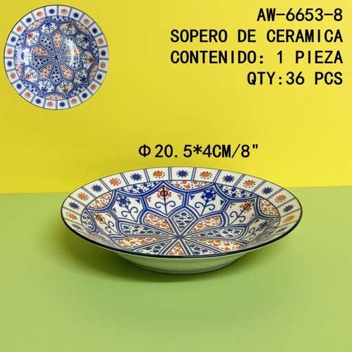 [AW-6653-8[36PZS/CAJA]] [AW-6653-8]SOPERO DE CERAMICA 