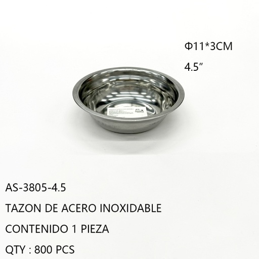 [AS-3805-4.5[800PZS/CAJA]] [AS-3805-4.5] TAZON DE ACERO INOXIDABLE 