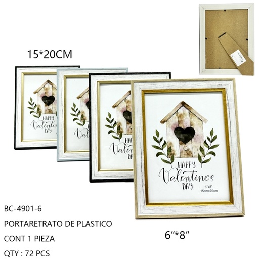 [BC-4901-6[72PZS/CAJA]] [BC-4901-6]PORTARETRATO DE PLASTICO 