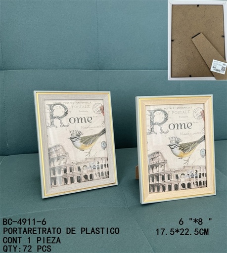 [BC-4911-6[72PZS/CAJA]] [BC-4911-6]PORTARETRATO DE PLASTICO 