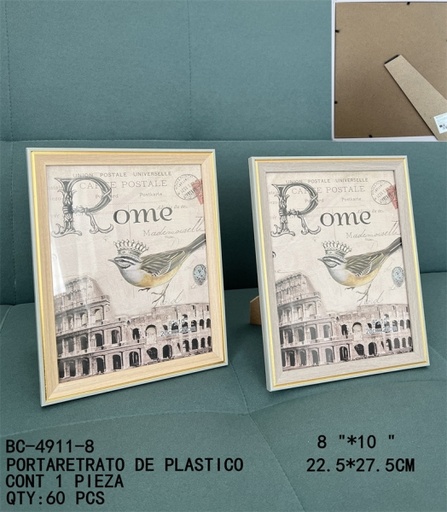 [BC-4911-8[60PZS/CAJA]] [BC-4911-8]PORTARETRATO DE PLASTICO 